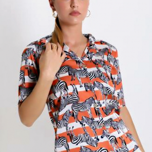 Natalia zebra shirt – Orange
