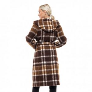 Biston fashion Women’s Long Checkered Coat